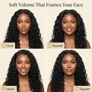 Deep wave wig for every face shape