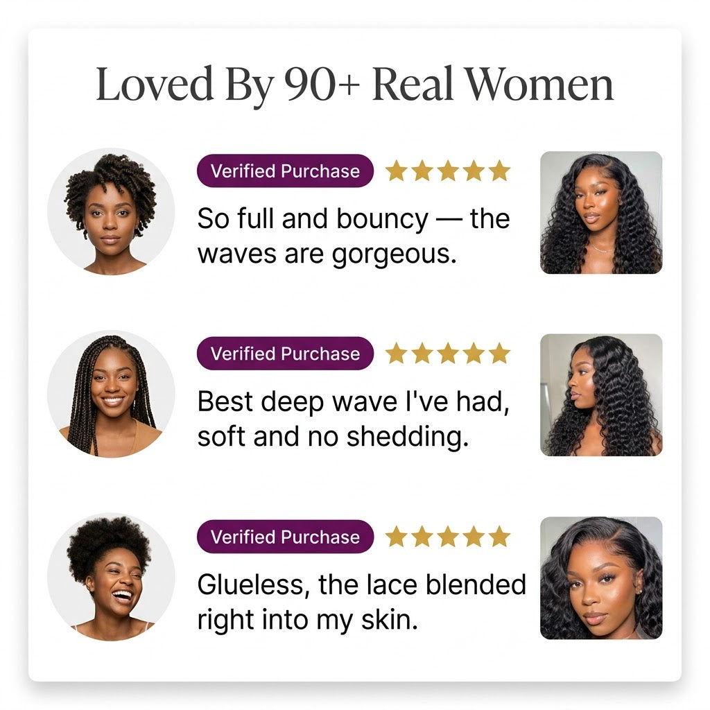 90+ real reviews deep wave wig