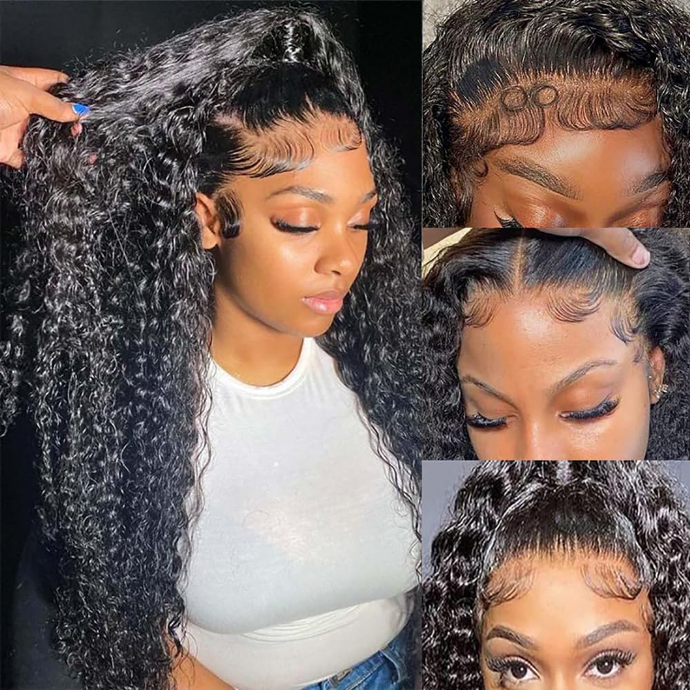 Deep Wave Lace Front Wigs Human Hair #1002