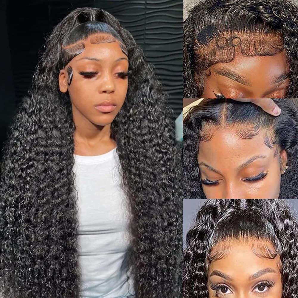 Deep Wave Lace Front Wigs Human Hair #1002