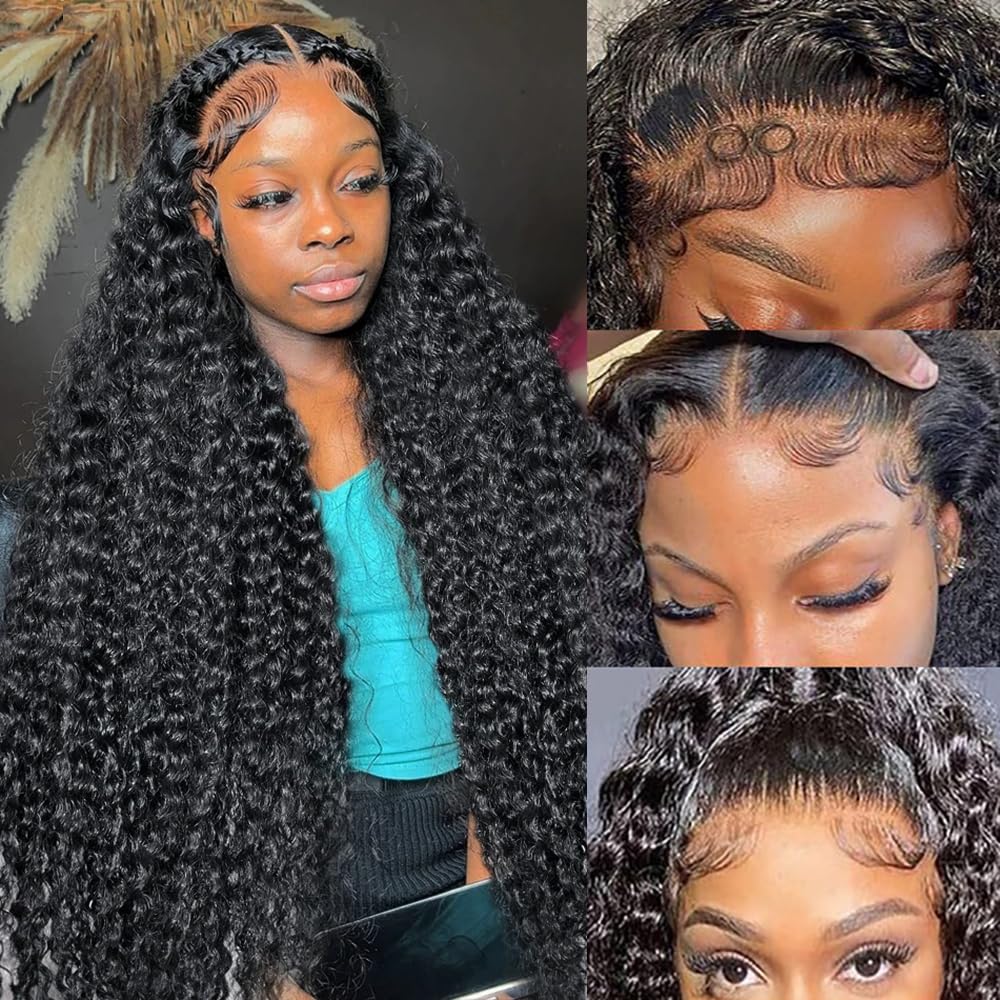 Deep Wave Lace Front Wigs Human Hair #1002