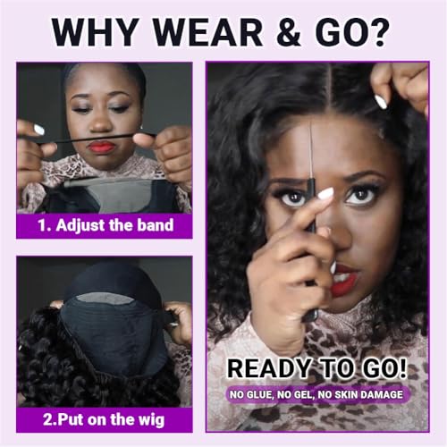 Curly Bob Wig Human Hair 5x5 Wear And Go Glueless Wigs #1004