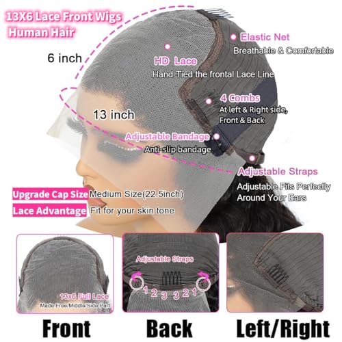 Deep Wave Lace Front Wigs Human Hair #1002
