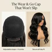 Wear and go cap 13x6 body wave wig