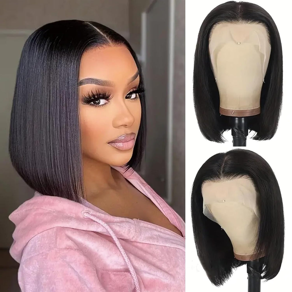 Luxurious Natural Human Hair Bob Wig