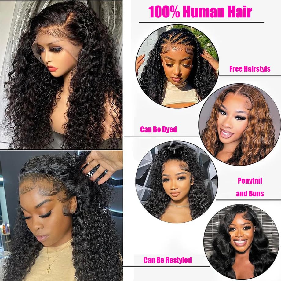 Deep Wave Lace Front Wigs Human Hair #1002