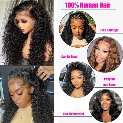 Deep Wave Lace Front Wigs Human Hair #1002