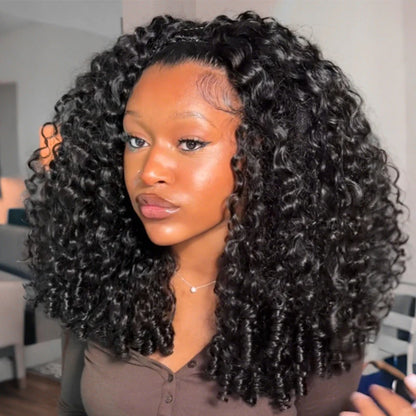Burmese Curly Half Wig Human Hair Wear Go Glueless #1003