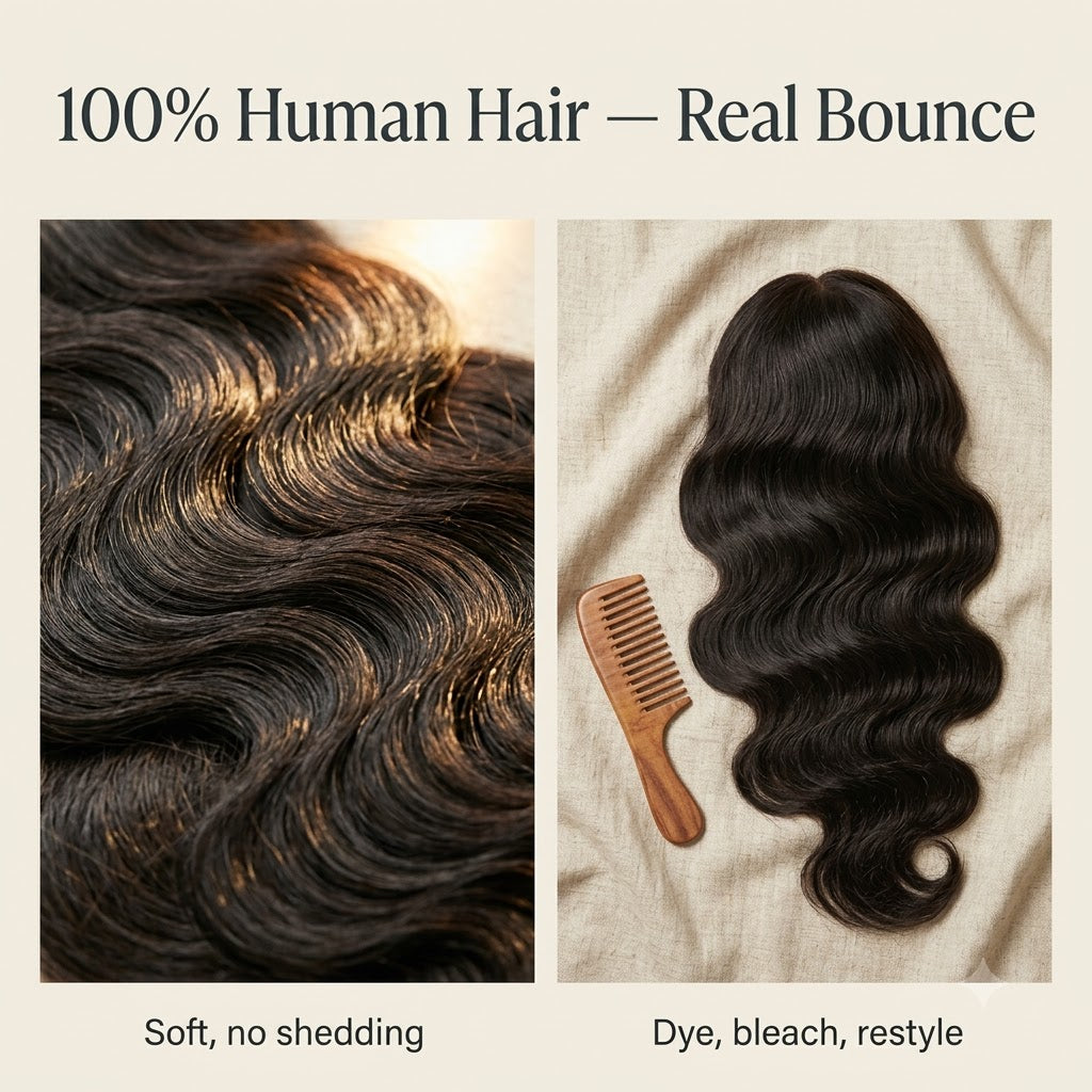 100% human hair body wave curl texture