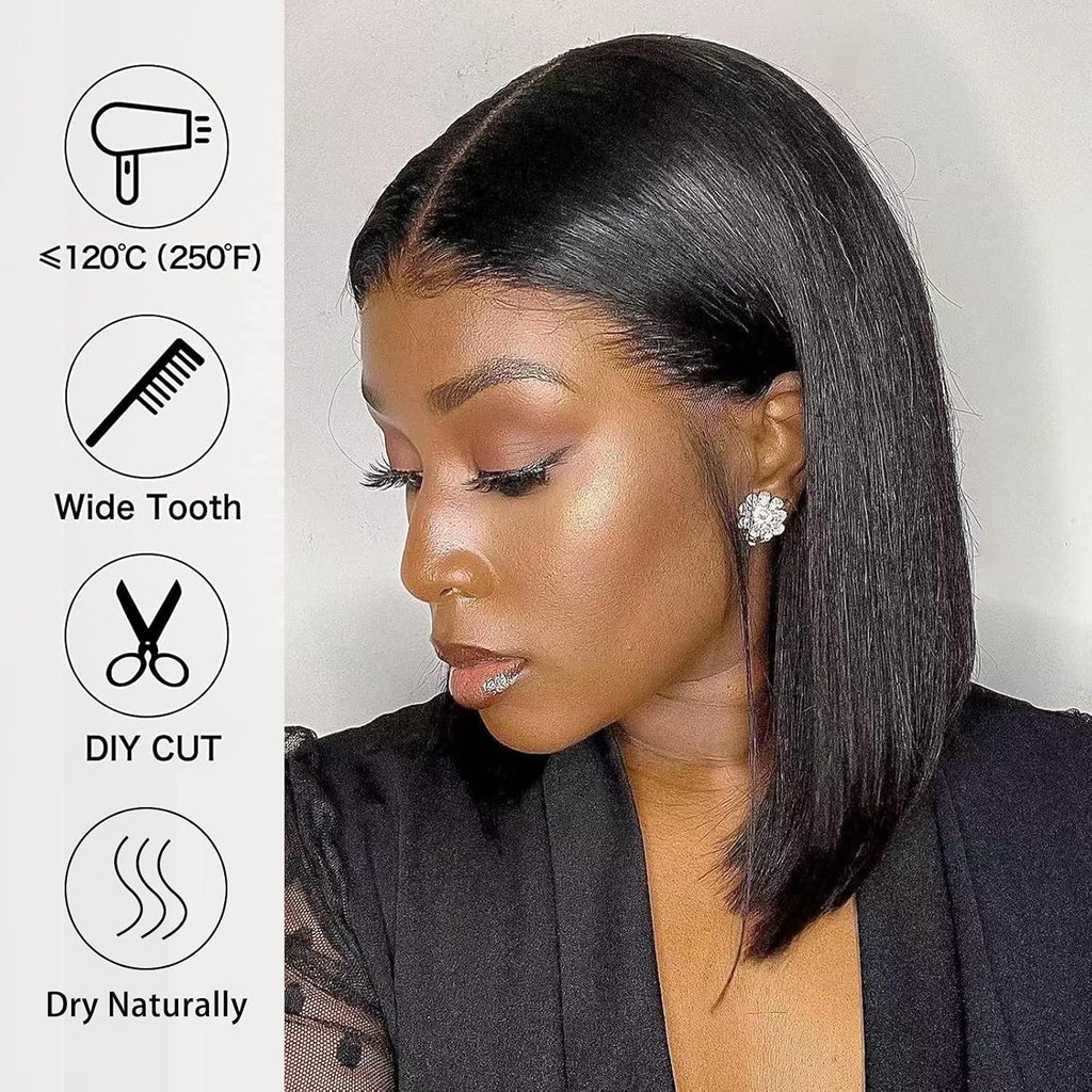 Luxurious Natural Human Hair Bob Wig