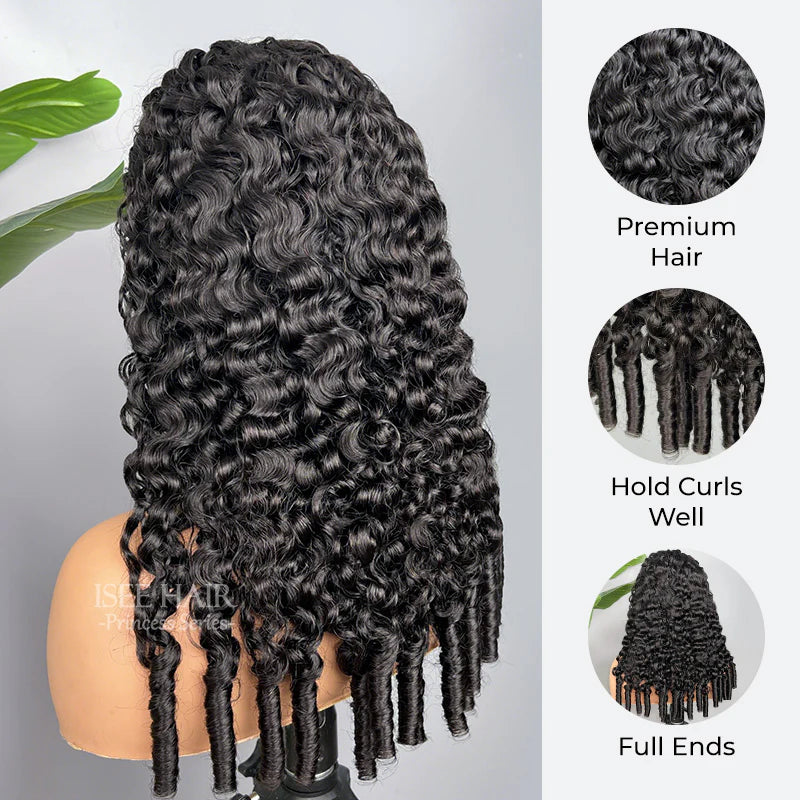 Burmese Curly Half Wig Human Hair Wear Go Glueless #1003