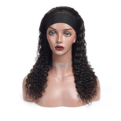 Headband Wig Deep Wave Human Hair #1005