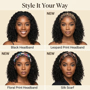 Style the deep wave headband wig your way