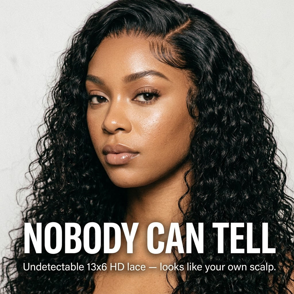 Undetectable 13x6 HD lace hairline deep wave wig