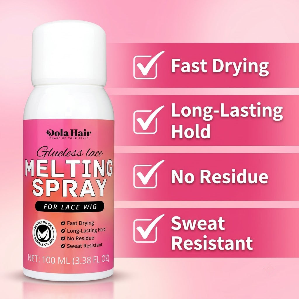 Melting spray fast drying, long-lasting hold, no residue, sweat resistant