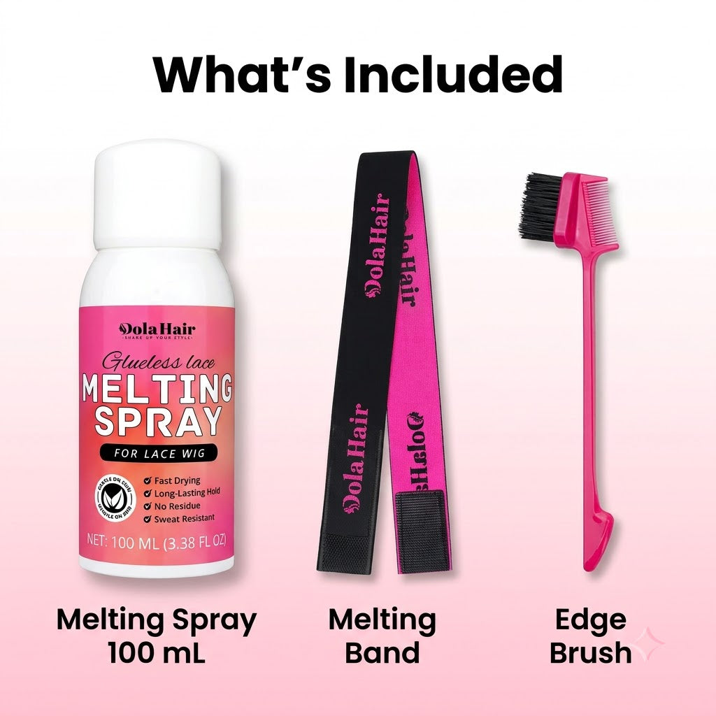 Kit includes melting spray, melting band and edge brush