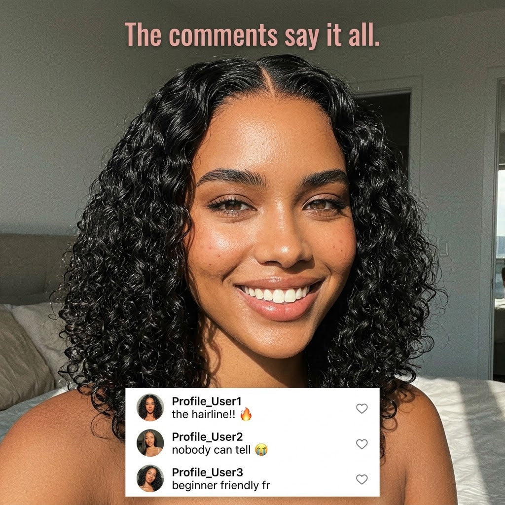 Glueless Curly Bob Wig — HD Lace, Human Hair