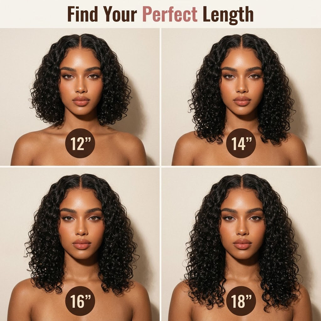 Glueless Curly Bob Wig — HD Lace, Human Hair