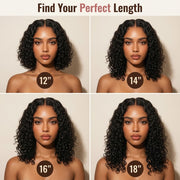 Glueless Curly Bob Wig — HD Lace, Human Hair