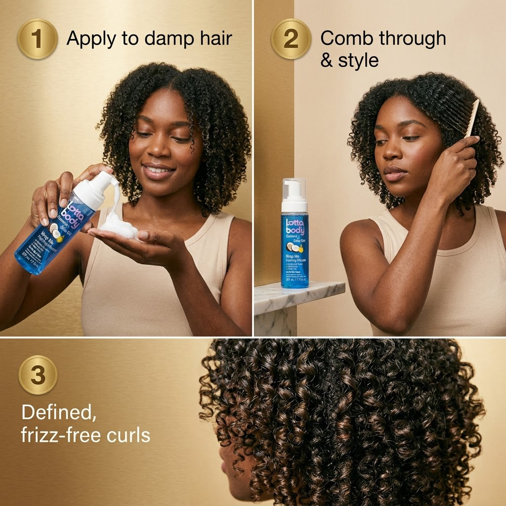How to use Lottabody Wrap Me mousse in 3 steps