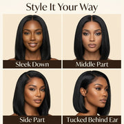 Before and after straight bob wig