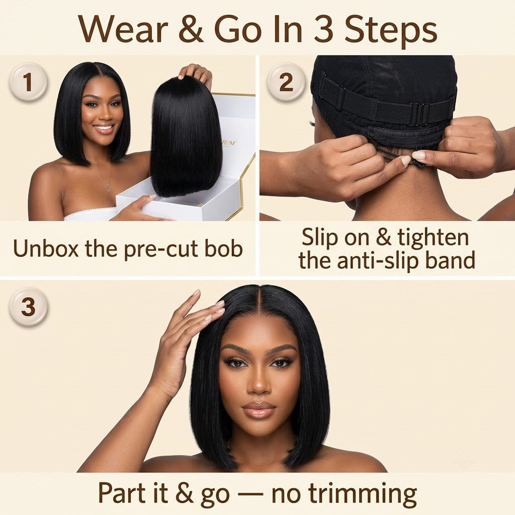 Your wear and go era straight bob wig