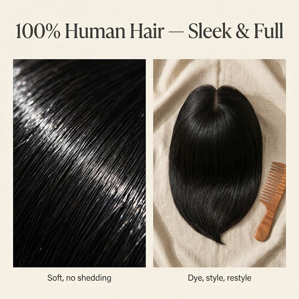 100% human hair sleek straight bob texture
