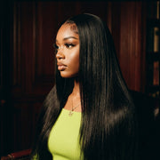 Straight 13x6 lace front wig side profile