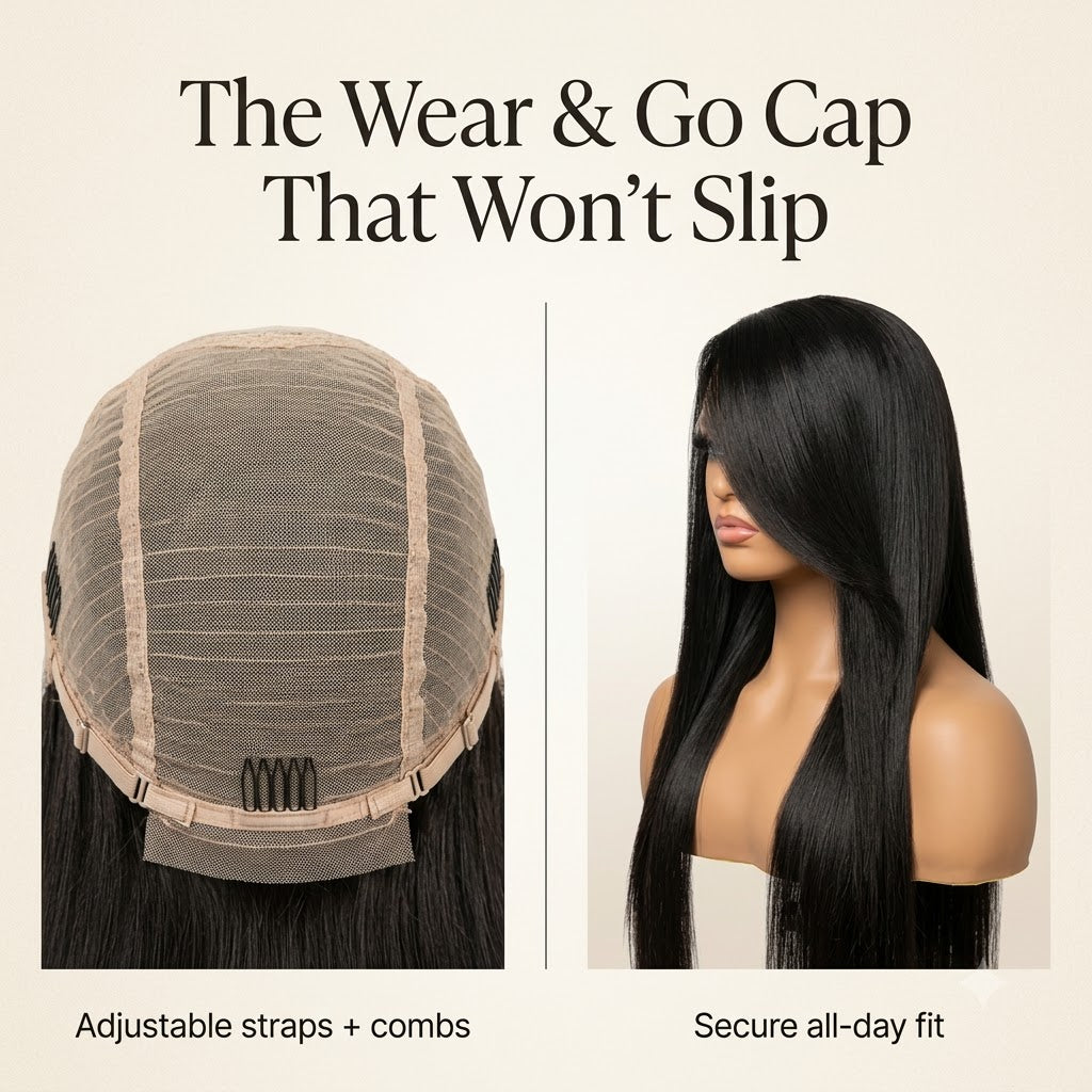 Wear and go cap 13x6 straight wig