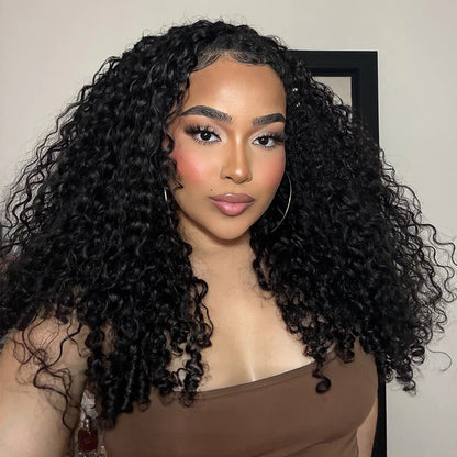 Burmese Curly Half Wig Human Hair Wear Go Glueless #1003